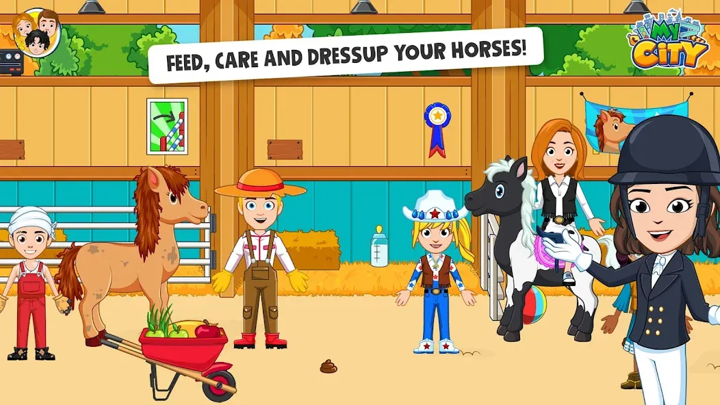 Скачать взломанную My City: Star Horse Stable (Мой город)  [МОД Все открыто] — стабильная версия apk на Андроид screen 2