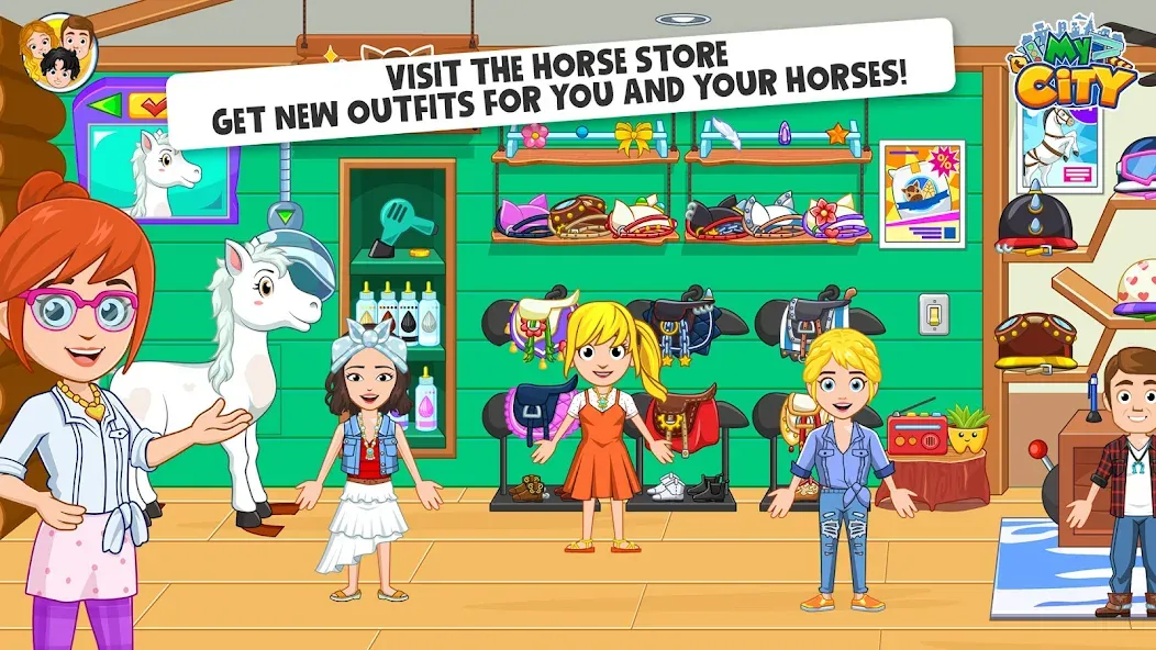 Скачать взломанную My City: Star Horse Stable (Мой город)  [МОД Все открыто] — стабильная версия apk на Андроид screen 5