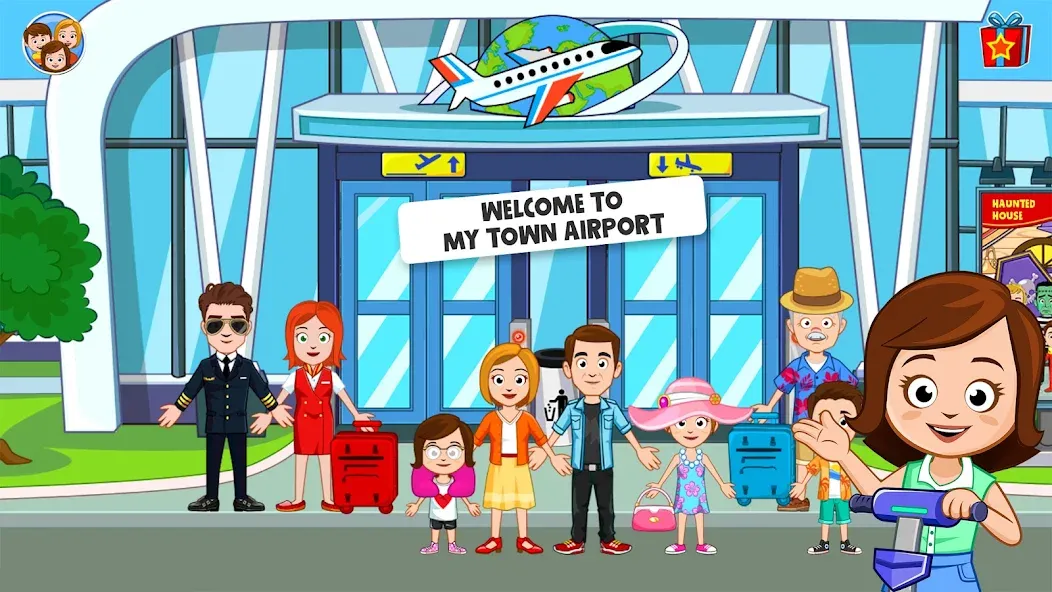 Взлом My Town Airport games for kids (Май Таун)  [МОД Бесконечные монеты] — последняя версия apk на Андроид screen 1