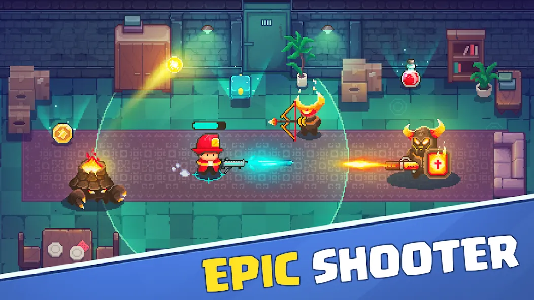 Скачать взломанную Firefighter: pixel shooter  [МОД Бесконечные деньги] — стабильная версия apk на Андроид screen 1