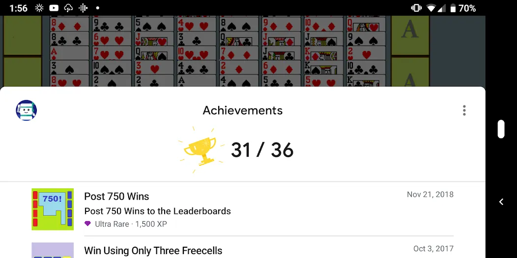 Взлом FreeCell with Leaderboards (Фрикел с таблицей лидеров)  [МОД Все открыто] — последняя версия apk на Андроид screen 4