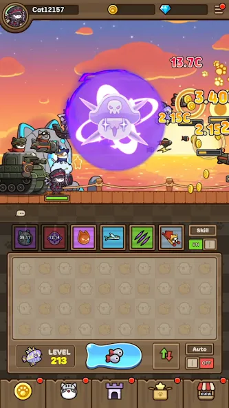 Взломанная Cat Hero : Idle RPG (Кэт Хиро)  [МОД Много монет] — полная версия apk на Андроид screen 3