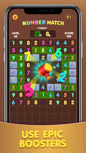 Взлом Number Match: Ten Crush Puzzle (Намбер Матч)  [МОД Много денег] — стабильная версия apk на Андроид screen 1