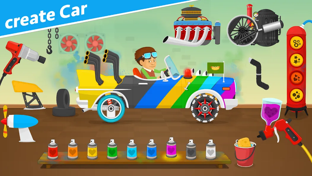 Скачать взломанную Racing car games for kids 2-5  [МОД Unlimited Money] — полная версия apk на Андроид screen 2