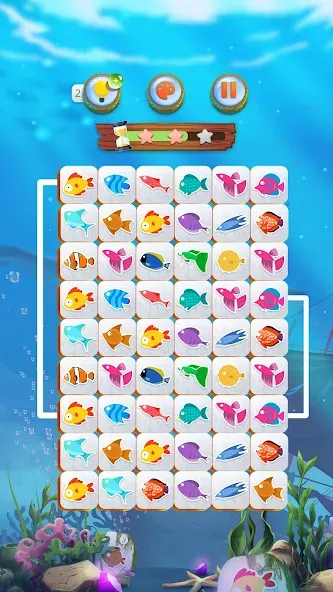 Взлом Mahjong Connect Fish World (Мацзян Коннект Рыбный Мир)  [МОД Много денег] — стабильная версия apk на Андроид screen 2