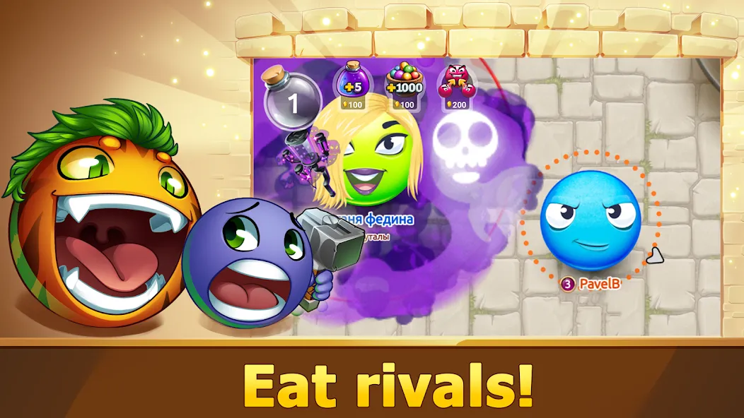 Взломанная Hungry Battle: Multiplayer PVP  [МОД Mega Pack] — стабильная версия apk на Андроид screen 2