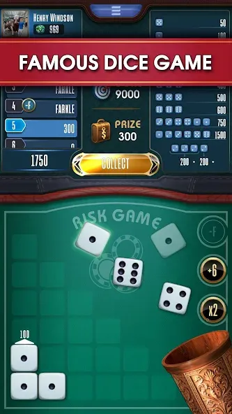 Взломанная Farkle online 10000 Dice Game  [МОД Бесконечные монеты] — стабильная версия apk на Андроид screen 1