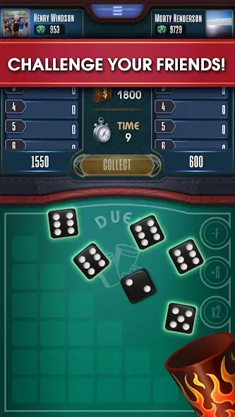 Взломанная Farkle online 10000 Dice Game  [МОД Бесконечные монеты] — стабильная версия apk на Андроид screen 3