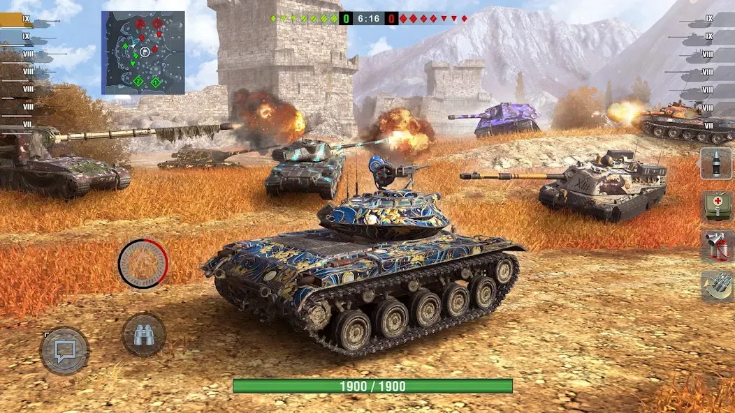 Скачать взлом World of Tanks Blitz (Ворлд оф Танкс Блиц ПВП)  [МОД Бесконечные монеты] — стабильная версия apk на Андроид screen 4