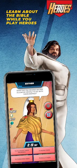 Взлом Bible Trivia Game: Heroes (Библейская игра викторина)  [МОД Menu] — полная версия apk на Андроид screen 2