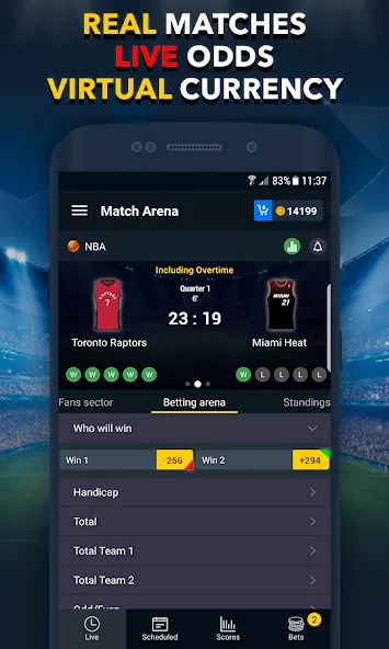 Взломанная Sports Betting Game — BETUP  [МОД Бесконечные монеты] — последняя версия apk на Андроид screen 1