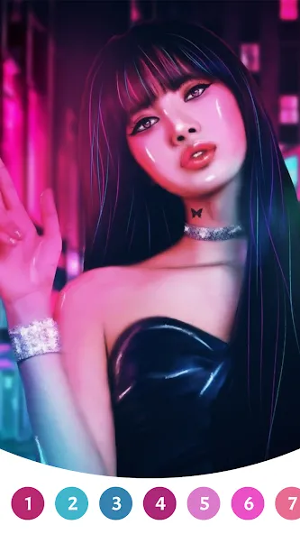 Взлом BlackPink Paint by Number (БлэкПинк Раскраска по номерам)  [МОД Много денег] — стабильная версия apk на Андроид screen 1