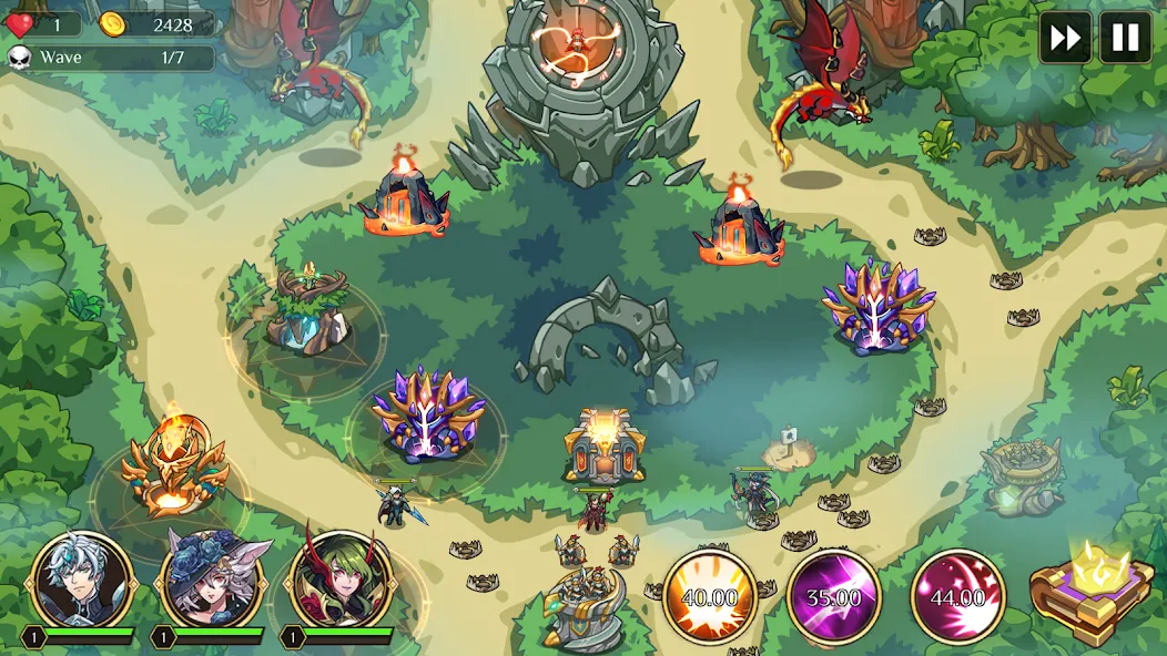 Скачать взломанную Kingdom War: Tower Defense TD (ТД Рояль)  [МОД Много денег] — полная версия apk на Андроид screen 5