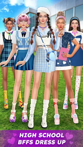 Взломанная College Dress Up for Girls (Капель Макеовер)  [МОД Все открыто] — полная версия apk на Андроид screen 1