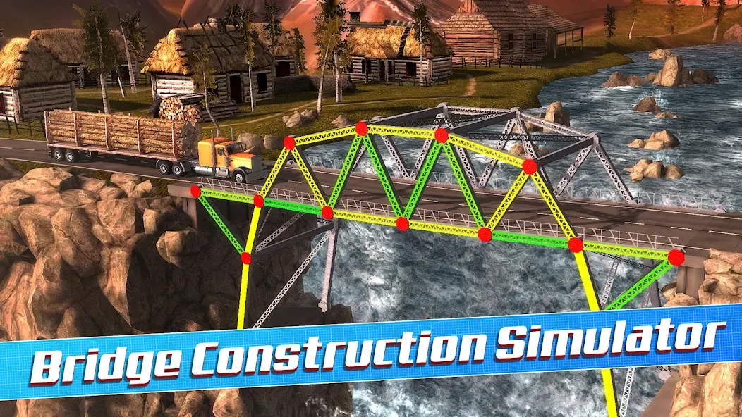 Взломанная Bridge Construction Simulator (Бридж Конструкшн Симулятор)  [МОД Unlocked] — полная версия apk на Андроид screen 1