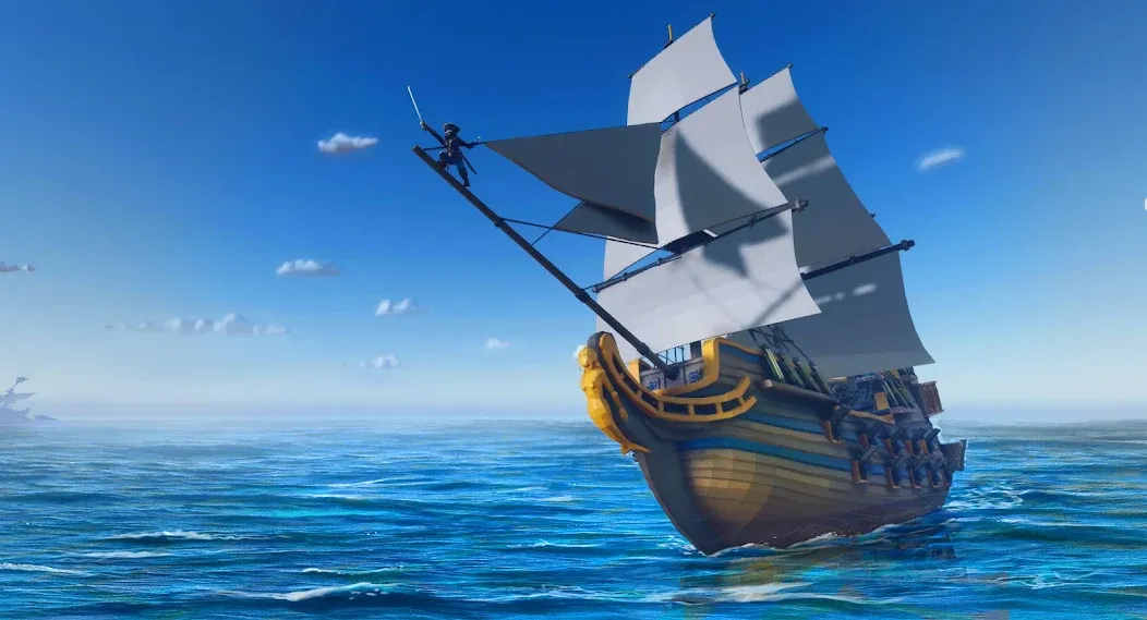 Скачать взломанную Pirate Polygon Caribbean Sea (Пиратская Полигон Карибское море)  [МОД Много монет] — стабильная версия apk на Андроид screen 1