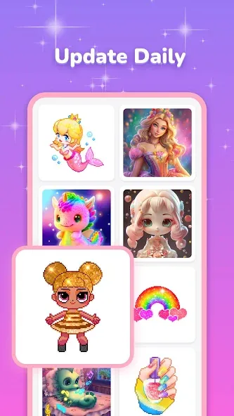 Скачать взломанную Pixel Coloring-Color by number  [МОД Menu] — последняя версия apk на Андроид screen 2