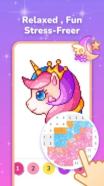Скачать взломанную Pixel Coloring-Color by number  [МОД Menu] — последняя версия apk на Андроид screen 3