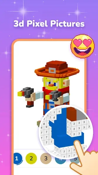 Скачать взломанную Pixel Coloring-Color by number  [МОД Menu] — последняя версия apk на Андроид screen 4