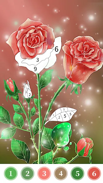 Взлом Rose Coloring Book Color Games  [МОД Меню] — полная версия apk на Андроид screen 3