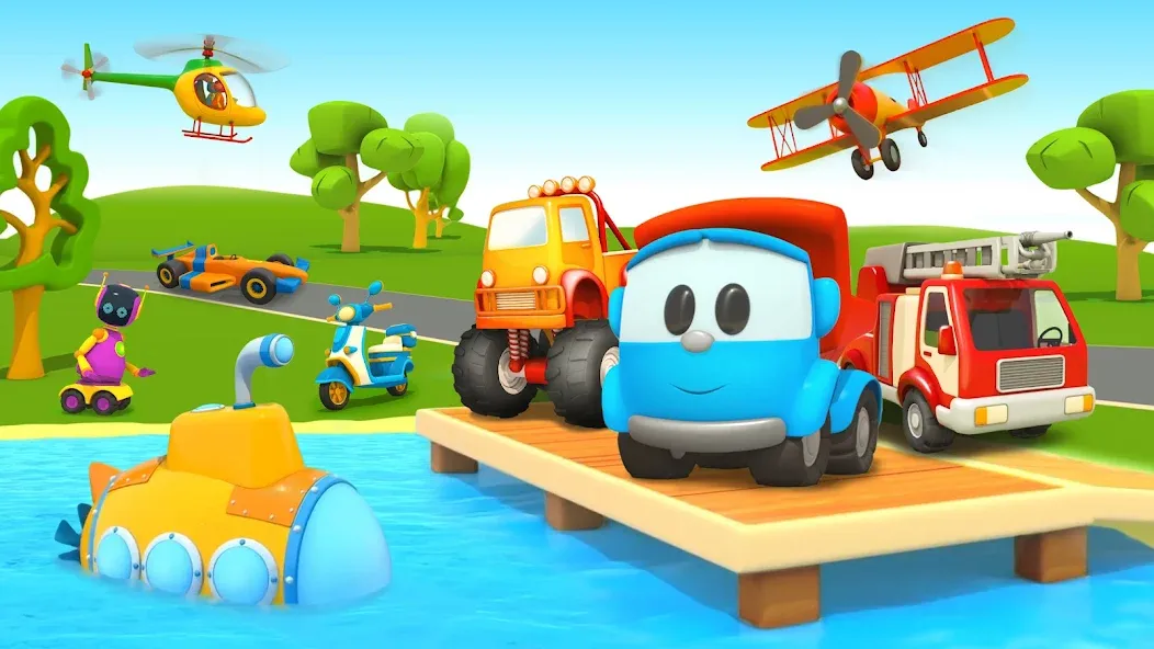 Взломанная Leo 2: Puzzles & Cars for Kids  [МОД Unlimited Money] — полная версия apk на Андроид screen 1