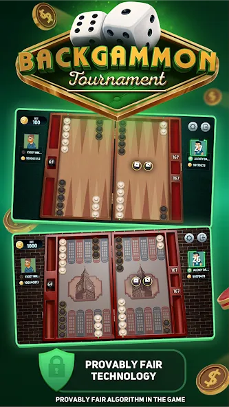 Скачать взломанную Backgammon Tournament  [МОД Menu] — полная версия apk на Андроид screen 1