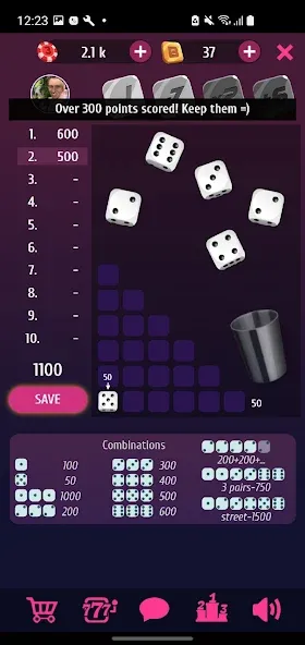 Взломанная Farkle Pro — 10000 dice game  [МОД Menu] — стабильная версия apk на Андроид screen 2