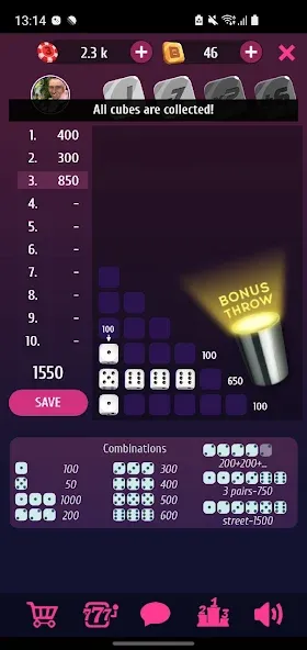 Взломанная Farkle Pro — 10000 dice game  [МОД Menu] — стабильная версия apk на Андроид screen 3