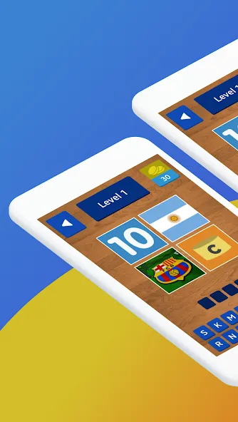 Скачать взлом 4 Pics 1 Footballer (Картинки 1 Футболист)  [МОД Menu] — полная версия apk на Андроид screen 1