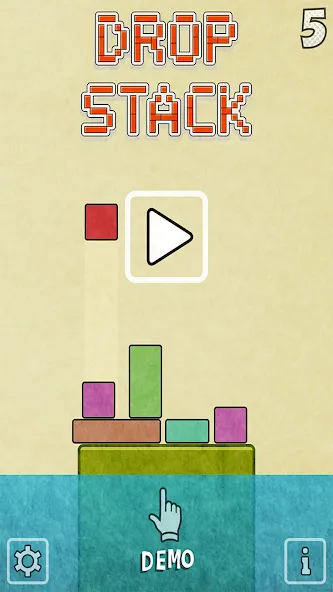 Скачать взломанную Drop Stack Block Stacking Game (Дроп Стэк блочная игра с укладкой блоков)  [МОД Много монет] — стабильная версия apk на Андроид screen 1