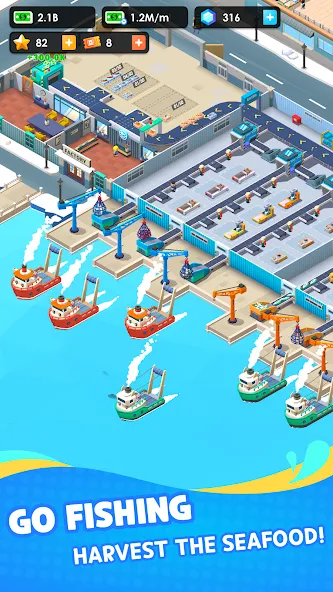 Взлом Seafood Inc — Tycoon, Idle (Айдл Сифуд Инк)  [МОД Много монет] — стабильная версия apk на Андроид screen 2