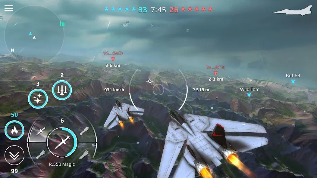 Скачать взлом Sky Combat: War Planes Online (Скай Комбат)  [МОД Меню] — полная версия apk на Андроид screen 4