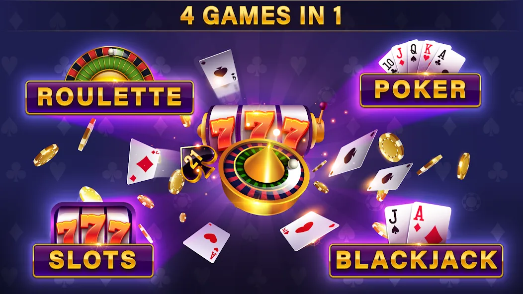 Скачать взломанную Casino All Star: Poker & Slots (Казино Олл Стар)  [МОД Mega Pack] — полная версия apk на Андроид screen 1