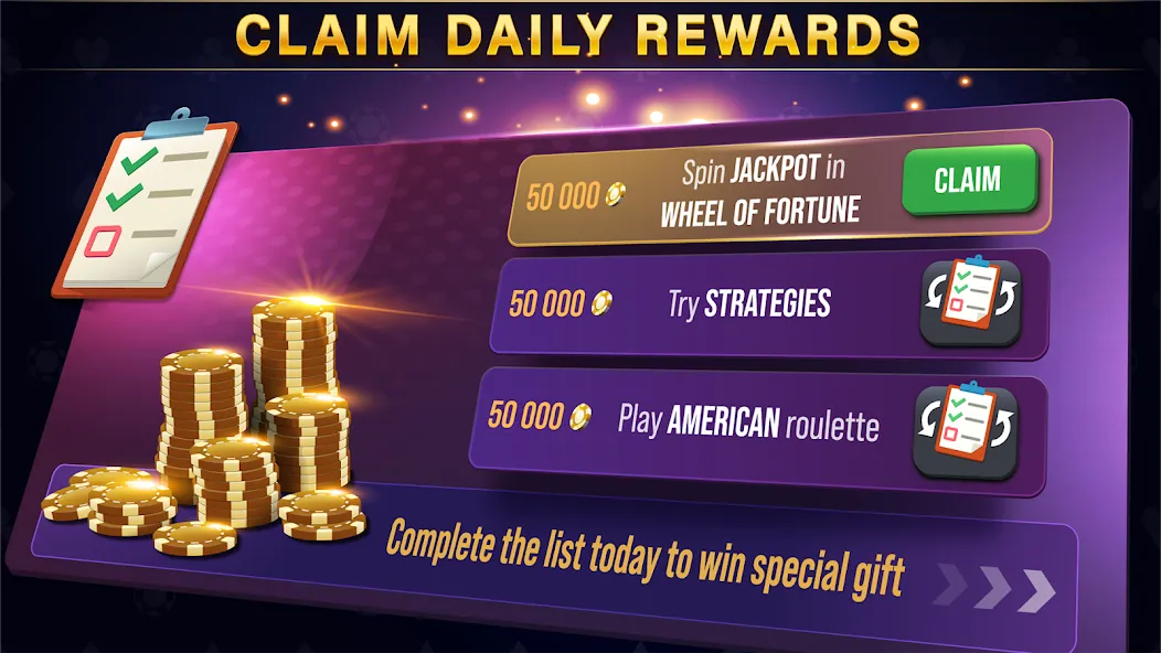 Скачать взлом Roulette All Star: Casino Game (Рулетка Олл Стар)  [МОД Много монет] — стабильная версия apk на Андроид screen 4