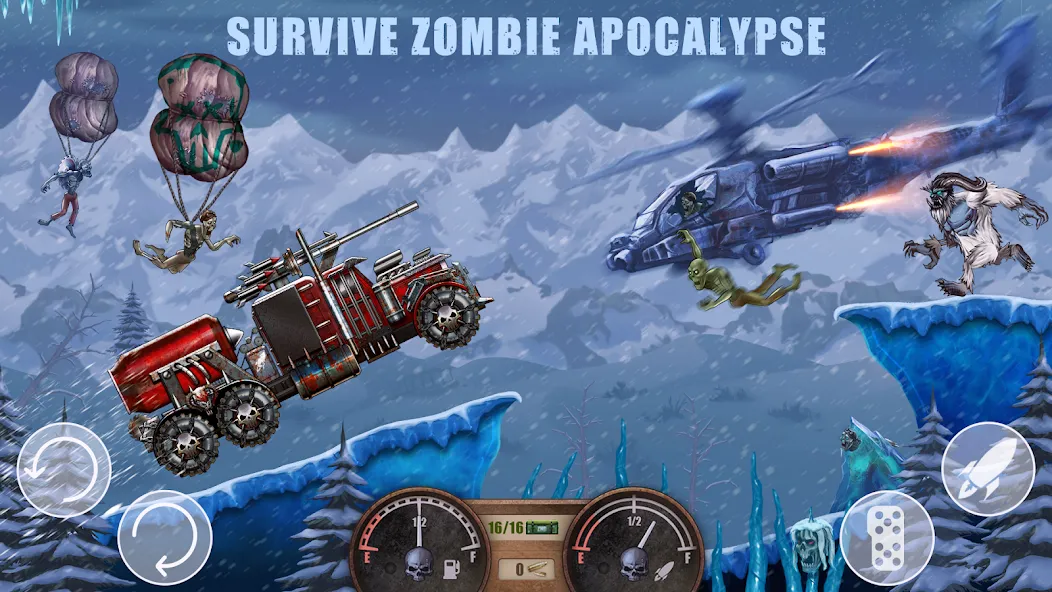 Скачать взломанную Zombie Hill Racing: Earn Climb (Зомби Хилл Рейсинг)  [МОД Меню] — последняя версия apk на Андроид screen 2