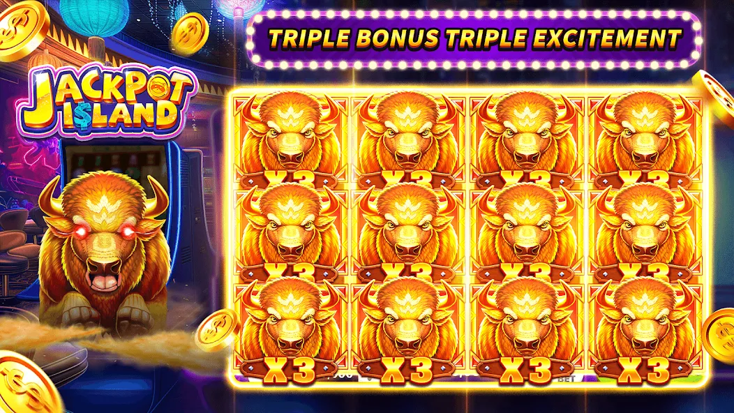 Скачать взломанную Jackpot Island — Slots Machine (Джекпот Айленд)  [МОД Бесконечные деньги] — последняя версия apk на Андроид screen 5