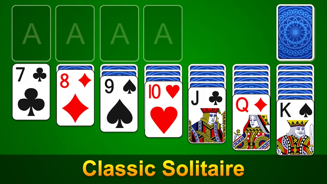 Взломанная Solitaire — Classic Card Game (Солитер)  [МОД Все открыто] — стабильная версия apk на Андроид screen 1