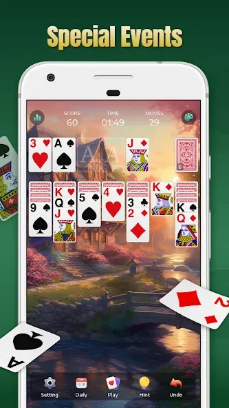 Взлом Solitaire — Classic Card Games  [МОД Unlocked] — стабильная версия apk на Андроид screen 3