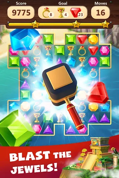 Взломанная Jewels Planet — Match 3 Puzzle  [МОД Mega Pack] — полная версия apk на Андроид screen 2