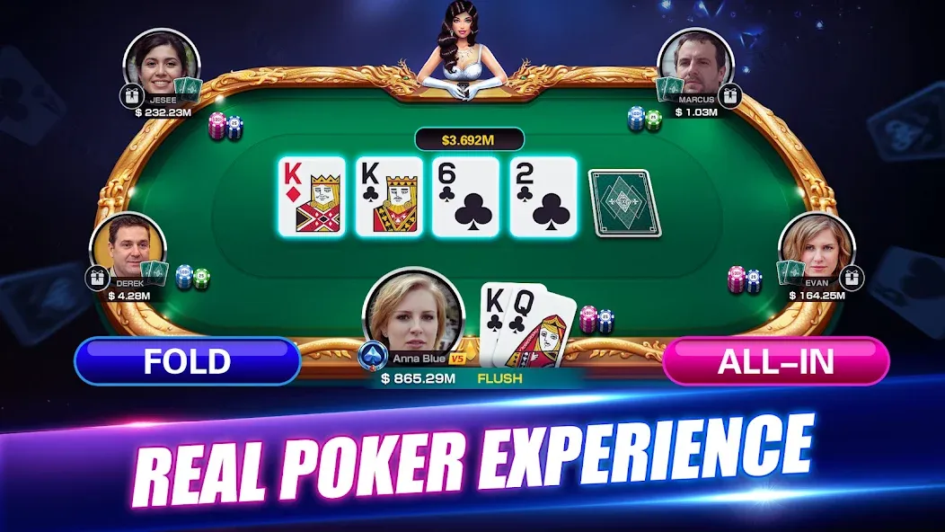 Скачать взломанную Winning Poker™ — Texas Holdem (Виннинг Покер)  [МОД Menu] — последняя версия apk на Андроид screen 1