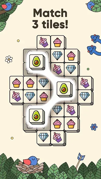 Взломанная 3 Tiles — Tile Matching Games (Тайлс)  [МОД Много монет] — полная версия apk на Андроид screen 1