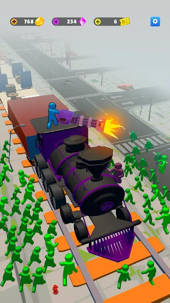 Взлом Train Defense: Zombie Game (Трейн Дефенс)  [МОД Много монет] — полная версия apk на Андроид screen 1