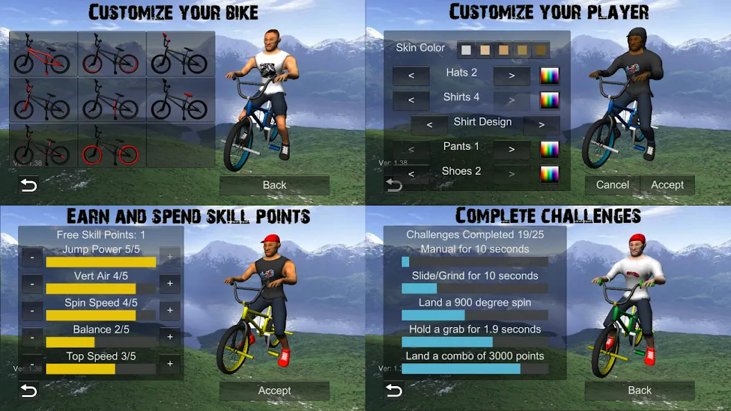 Скачать взлом BMX Freestyle Extreme 3D (Фристайл Экстрим 3D)  [МОД Menu] — полная версия apk на Андроид screen 5