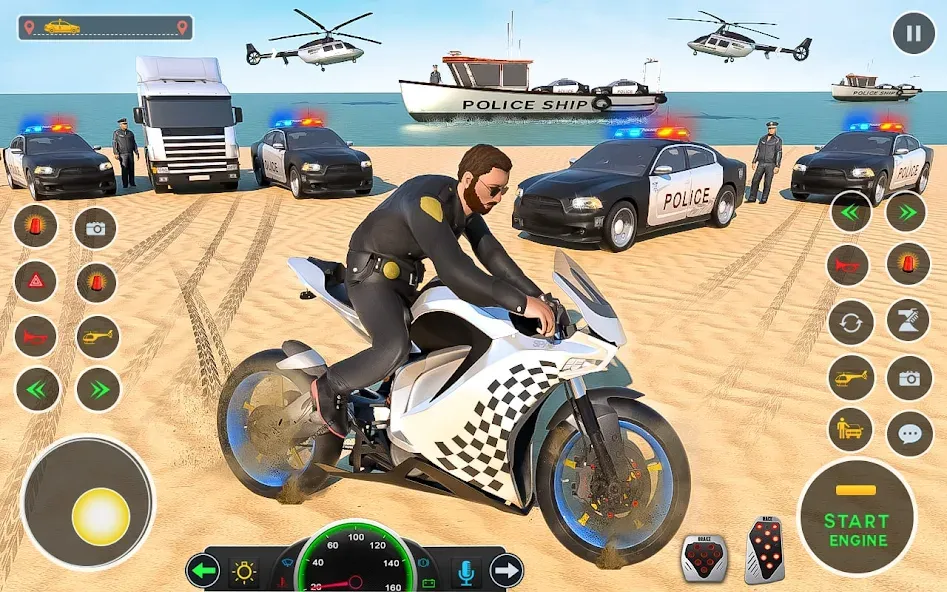 Взломанная Police Car Driving: Car Games (ЮС Полис Кар Транспорт Трак)  [МОД Бесконечные монеты] — последняя версия apk на Андроид screen 2