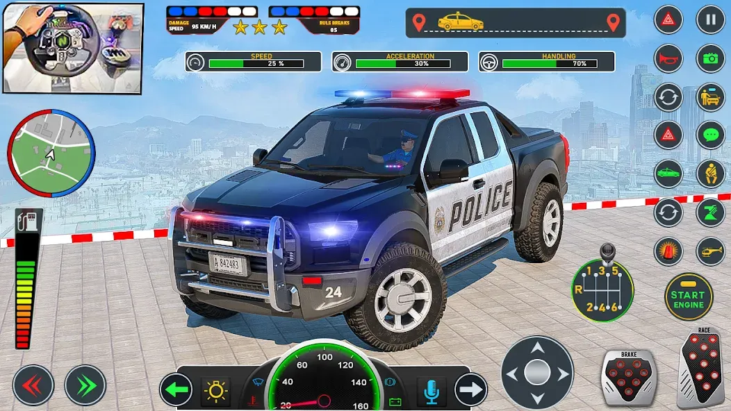 Взломанная Police Car Driving: Car Games (ЮС Полис Кар Транспорт Трак)  [МОД Бесконечные монеты] — последняя версия apk на Андроид screen 3