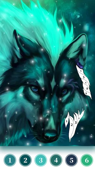 Взломанная Wolf Coloring Book Color Game (Вульф Колоринг Бук Колор Гейм)  [МОД Mega Pack] — последняя версия apk на Андроид screen 3