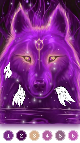 Взломанная Wolf Coloring Book Color Game (Вульф Колоринг Бук Колор Гейм)  [МОД Mega Pack] — последняя версия apk на Андроид screen 4