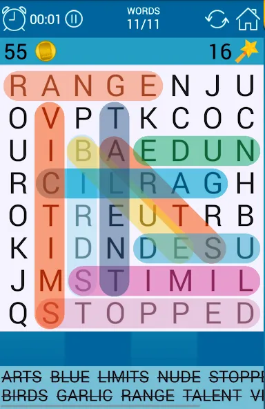 Скачать взлом Word Search  [МОД Mega Pack] — стабильная версия apk на Андроид screen 1